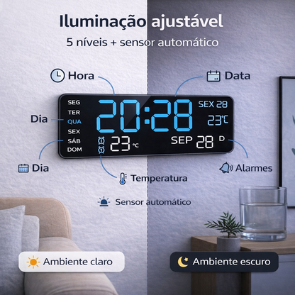 Relógio Digital LED Multifuncional
