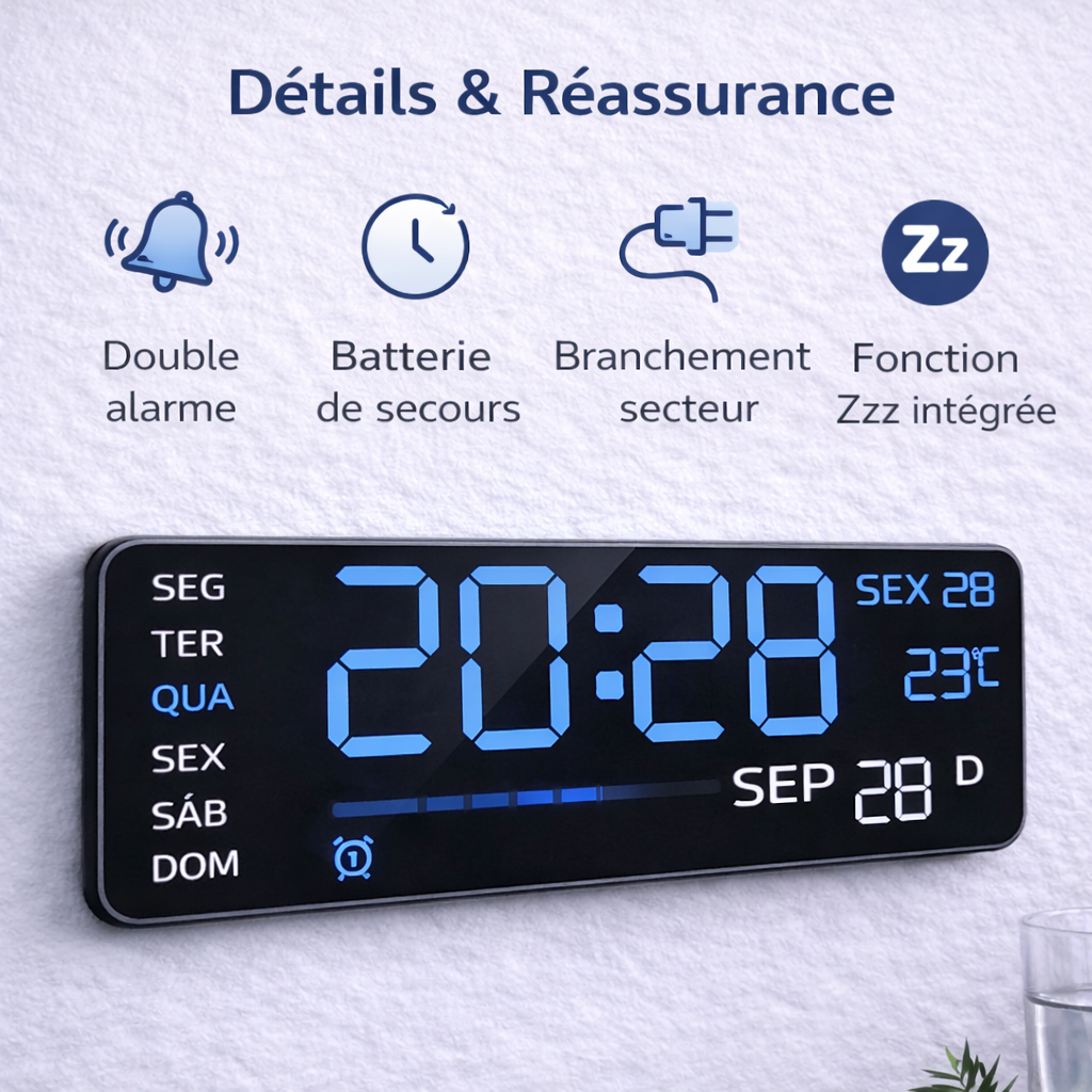 Relógio Digital LED Multifuncional