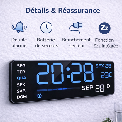 Relógio Digital LED Multifuncional